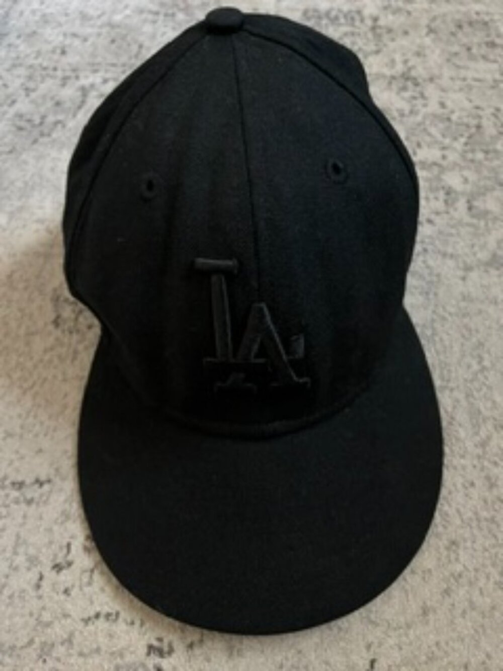 🧡3/$15 New Era 59 Fifty Black Los Angeles Dodgers Cap 7 5/8 60.6cm